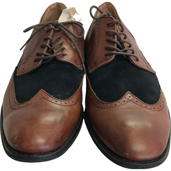 La Milano Wing Tip Oxford Dress Shoes Mens Size 13 Genuine Leather A11408